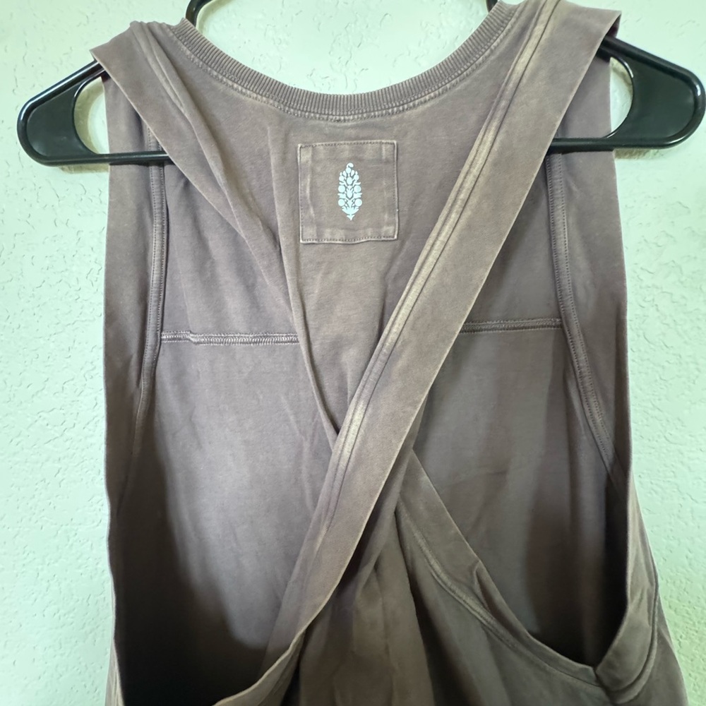 Free People movement hot shot twisted piece size Medium in charcoal brown - Picture 6 of 7